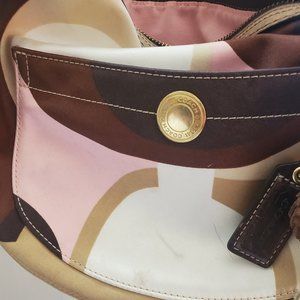 Small Coach scarf print hobo